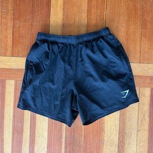 Gymshark Black Athletic Shorts with Mint Logo